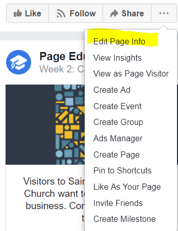 parish facebook categories matter