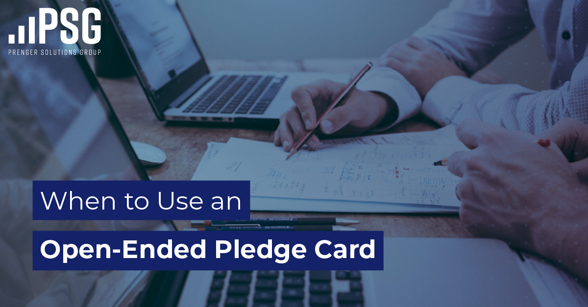 open ended pledge card