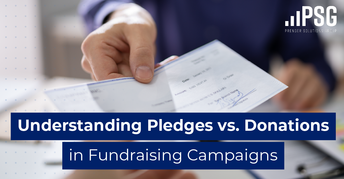 Pledges vs donations - what is the difference?