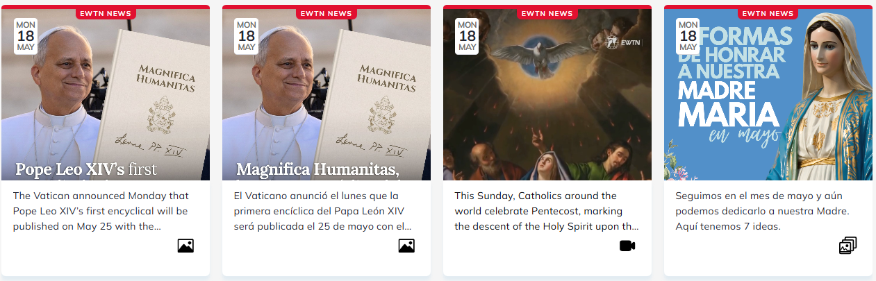 Find EWTN Posts in Catholic Social Media